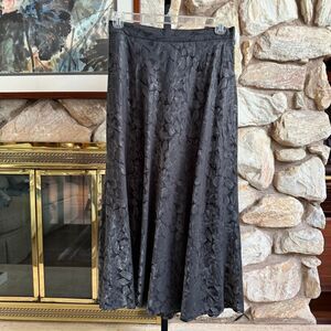 Vintage women’s plus David Dart jacquard a line floral skirt  whimsy goth cottag